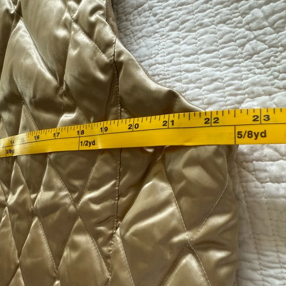 Lands' End Gold Quilted Goose Down Vest - Picture 9 of 10